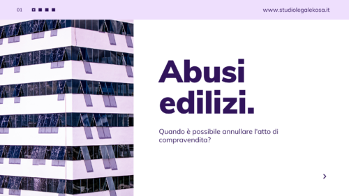 ABUSI EDILIZI. GLI ATTI DI CONPRAVENDITA SONO NULLI?