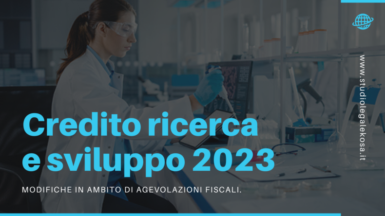 CREDITO RICERCA E SVILUPPO 2023.