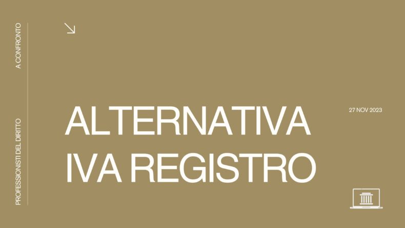 ALTERNATIVA IVA / REGISTRO (27.11.2023).