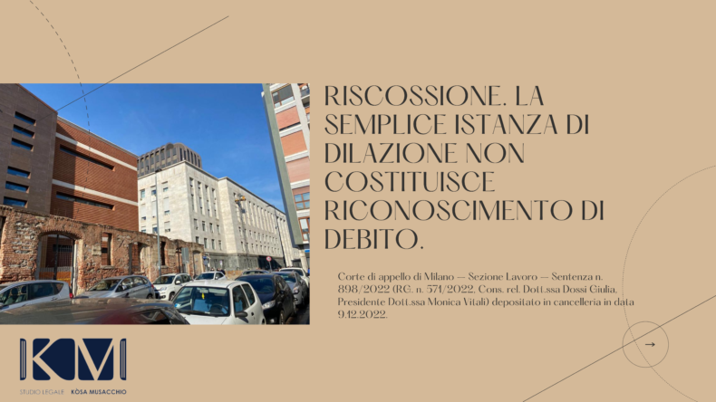 Istanza di rateazione