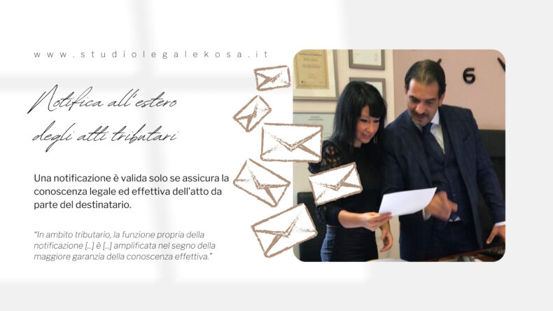 NOTIFICA ALL’ESTERO DEGLI ATTI TRIBUTARI